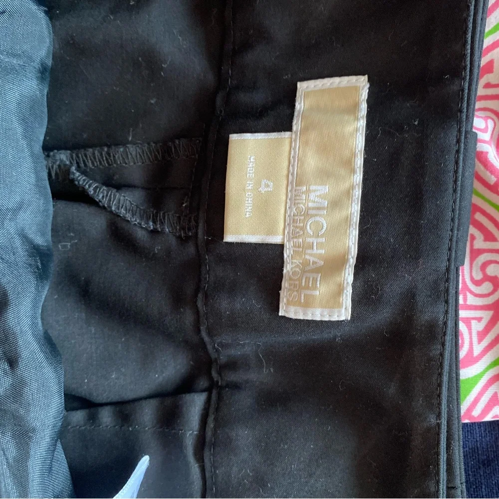 Michael Kors Black Pencil Mini Skirt with Tie Front - Size 4